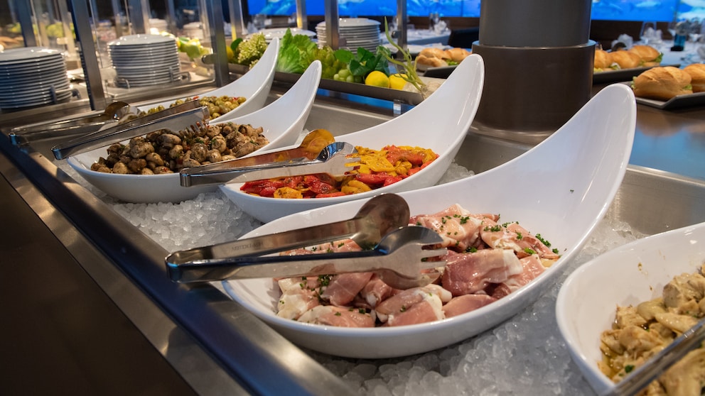 Buffet auf einem Kreuzfahrtschiff