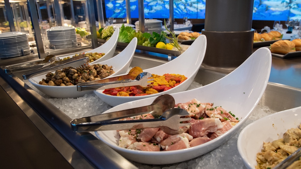 Buffet auf einem Kreuzfahrtschiff