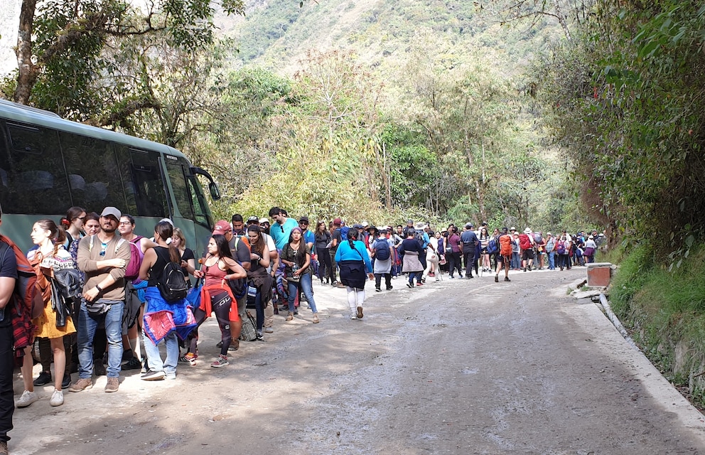 Warteschlange Machu Picchu