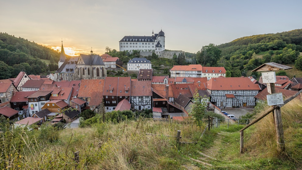 Der Blick auf Stolberg – die ganze Stadt steht unter Denkmalschutz