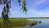 alter Landungssteg am Zierker See, landing stage at lake Zierker See