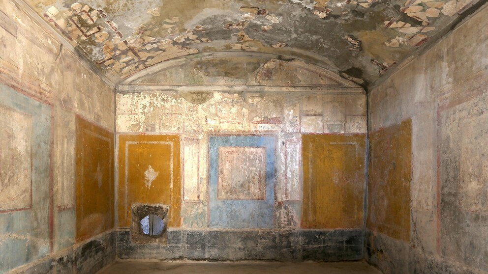 Einer der Räume im jetzt wieder zugänglichen „Haus der Liebenden“ in Pompeji