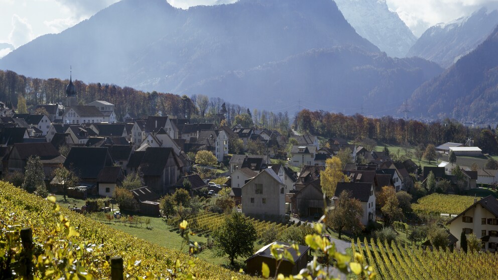 Der Ort Fläsch in der Schweiz