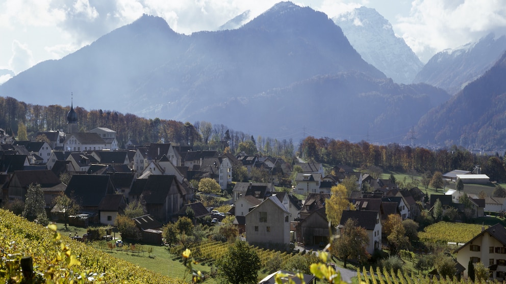 Der Ort Fläsch in der Schweiz