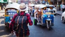Ein Backpacker in Bangkok, Thailand