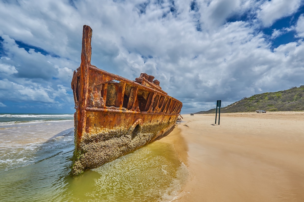 SS Maheno auf Fraser Island in Australien