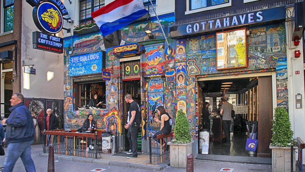 Ein Coffeeshop in Amsterdam