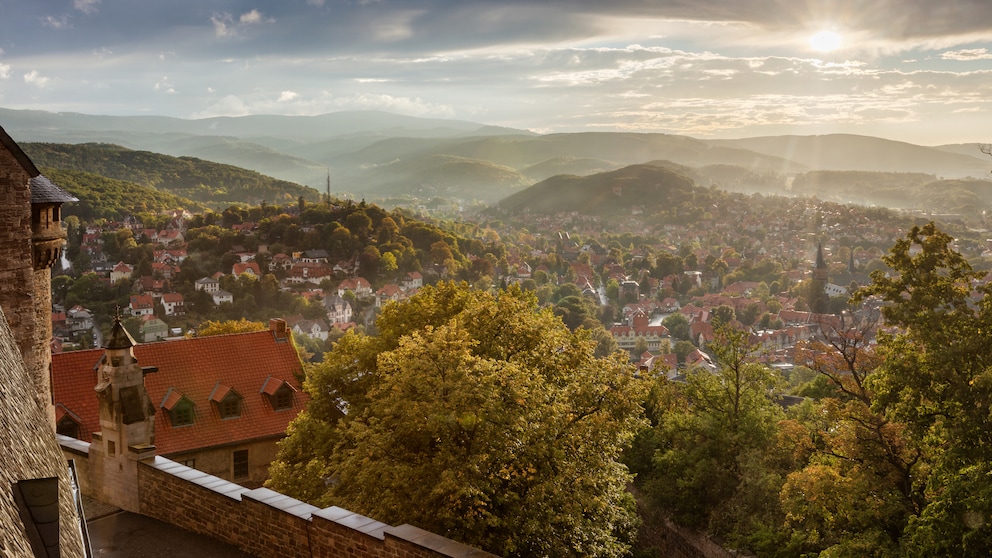 Blick vom Wernigeröder Schloss über die Stadt