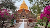 Tempel mit Gold in Bagan in Myanmar