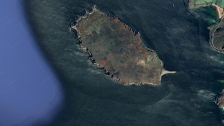 Gruinard Island liegt dicht an Nordwestküste Schottlands
