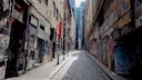 Die Hosier Lane in Melbourne, Australien