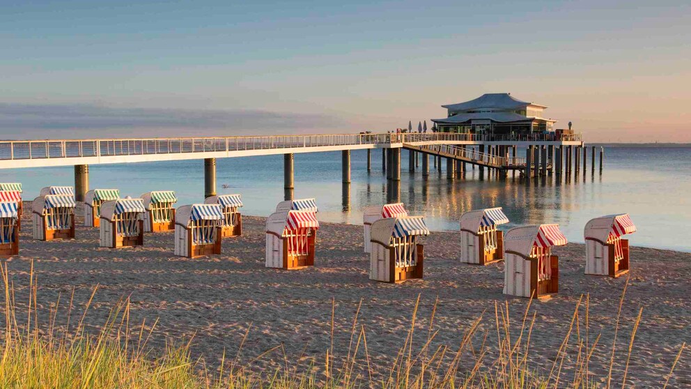 Leerer Ostsee-Strand in Timmendorfer Strand