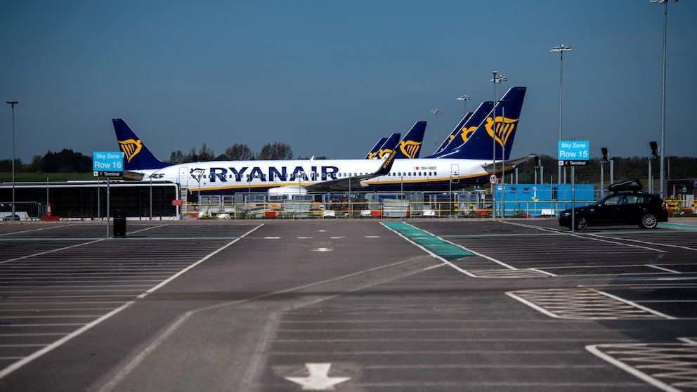 Ein Flugzeug von Ryanair