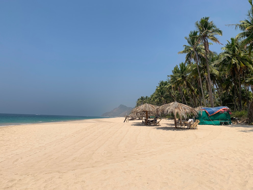 Strandabschnitt nördlich des Ngapali Beach