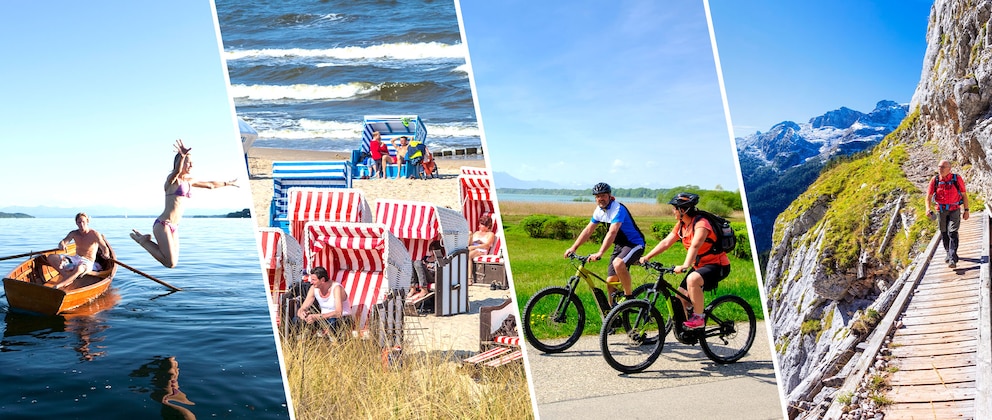 Urlaub in Deutschland – Baden im See, Entspannen am Strand, Fahrradfahren oder Wandern