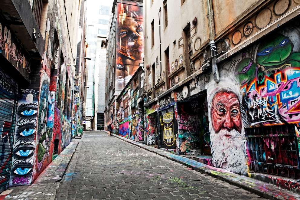 Die Hosier Lane in Melbourne, Australien