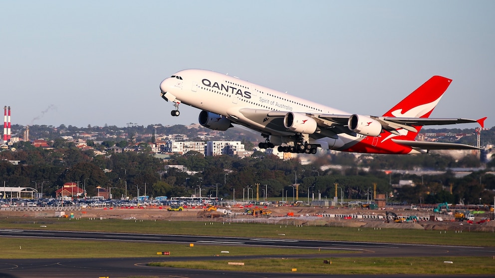 Flugzeug der Airline Qantas