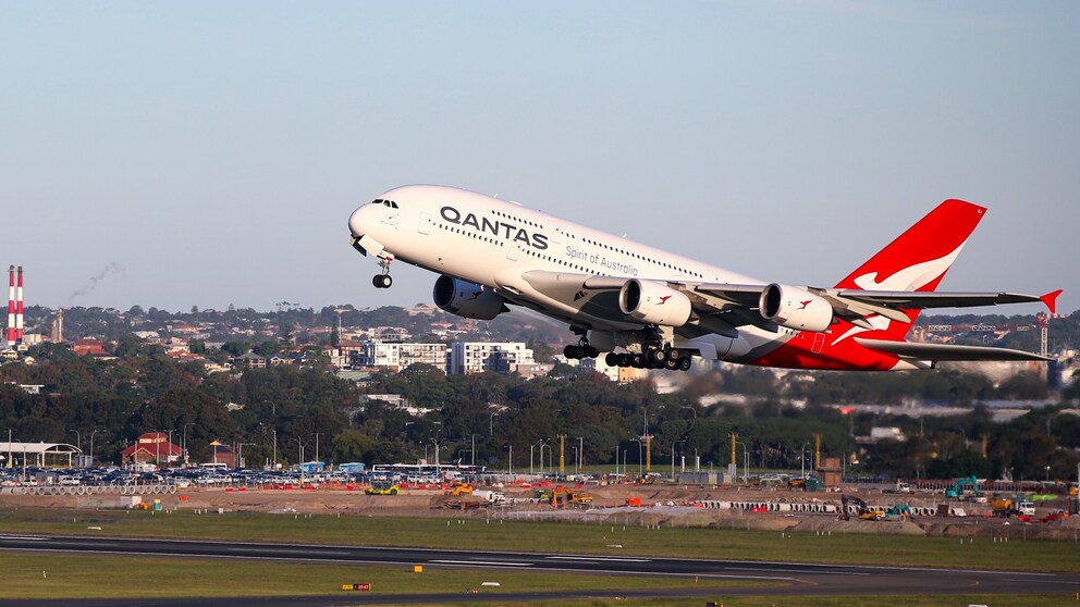 Flugzeug der Airline Qantas