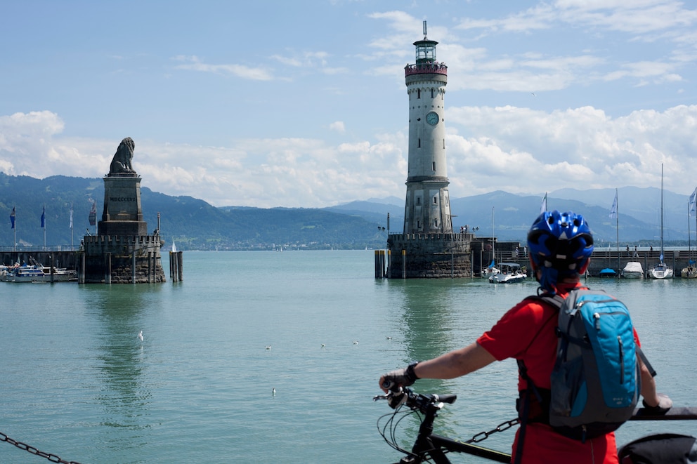 Auch am Bodensee, wie hier in Lindau, kann man schöne Radtouren machen