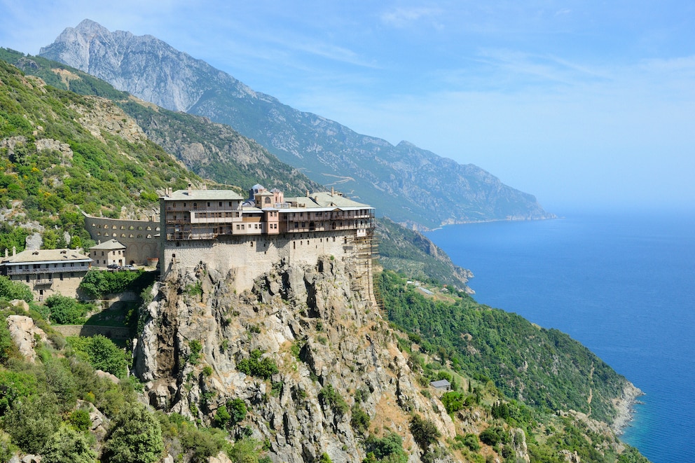 Eines der Mönchsklöster auf dem Berg Athos