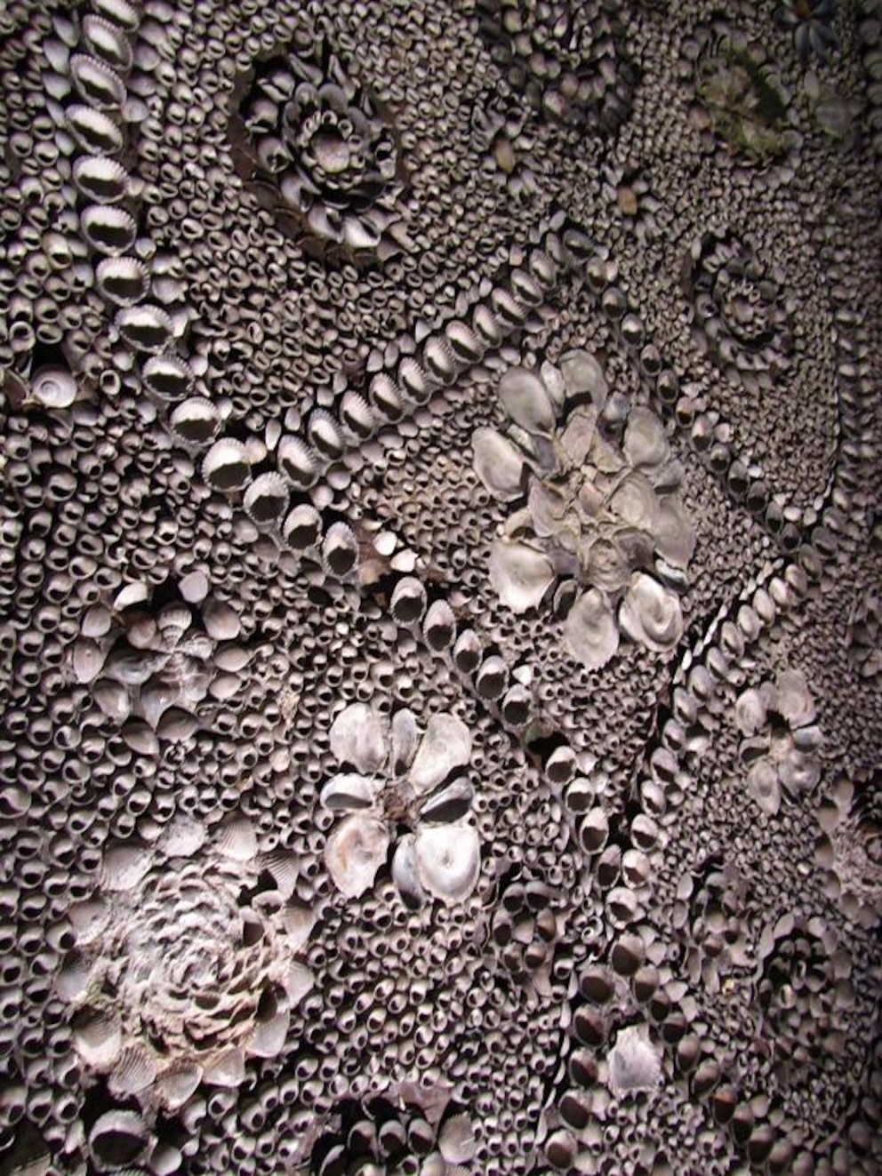  Unz&auml;hlige Ornamente wurden penibel und kunstvoll an den W&auml;nden arrangiert. Keiner wei&szlig;, wie alt dieser Ort ist. Foto: <a href="https://en.wikipedia.org/wiki/Shell_Grotto,_Margate#/media/File:Shell_Grotto,_Margate,_Kent_3_-_2011.09.17.jpg" target="_blank" rel="noopener">Wikimedia/Em&#337;ke D&eacute;nes/</a> <a href="https://creativecommons.org/licenses/by-sa/4.0/" target="_blank" rel="noopener">CC BY-SA 4.0</a>