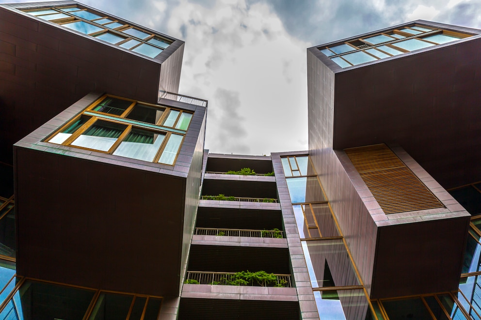 Das sogenannte Tietgenkollegiet in Kopenhagen ist ein Studentenwohnheim von Lundgaard &amp; Tranberg Architekten inmitten des Viertels Ørestad