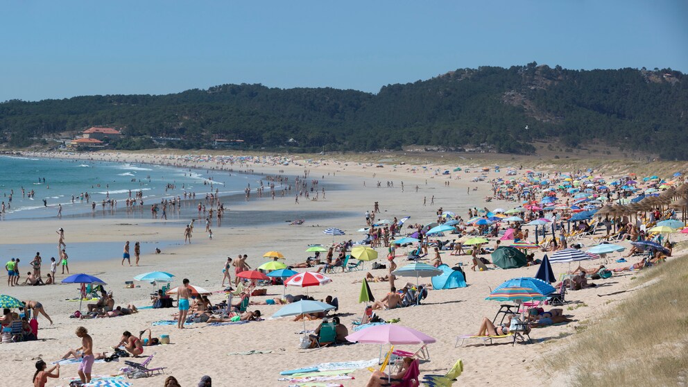 Lanzada Beach, Rias Baixas, Spanien