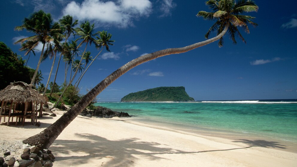 Ein Strand der Insel Upolu, Samoa, Südsee