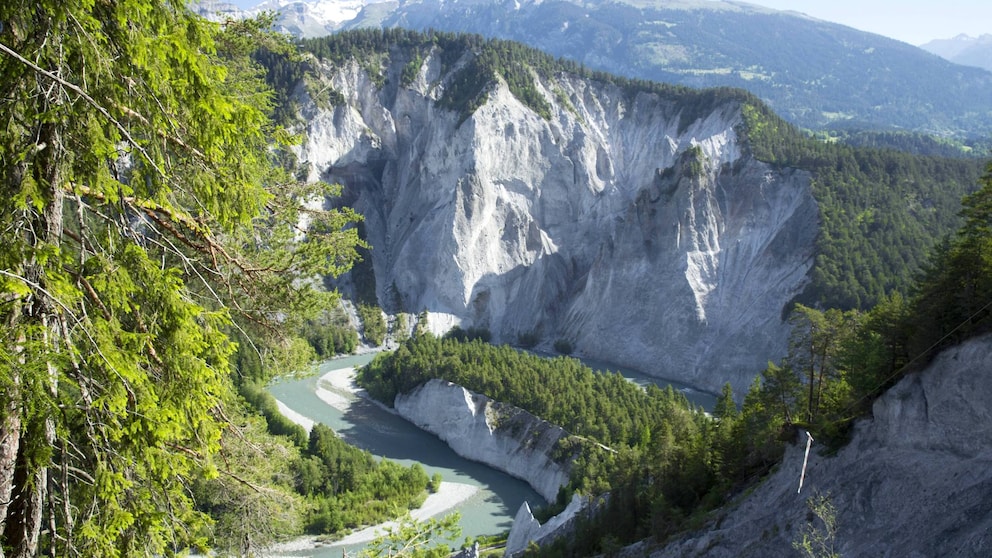 Rheinschlucht im Schweizer Kanton Graubünden