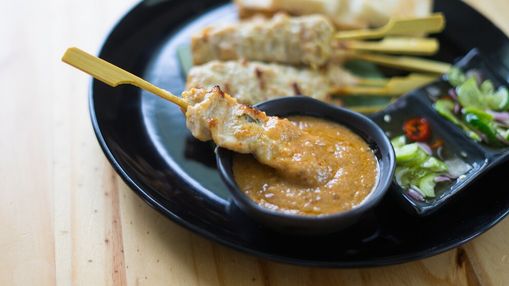 Hähnchen-Saté-Spieße, Rezept