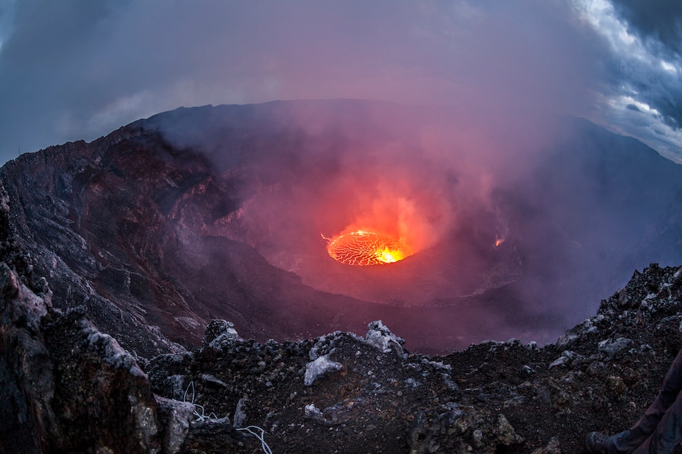 Der Nyiragongo in der Demokratischen Republik Kongo