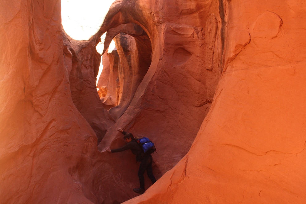 In der Schlucht Peekaboo Gulch lauern überall Gefahren