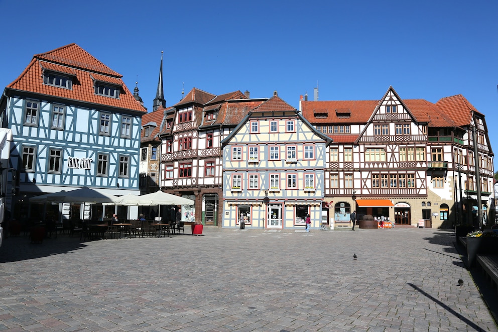 Fachwerkhäuser auf dem Altmarkt in Schmalkalden