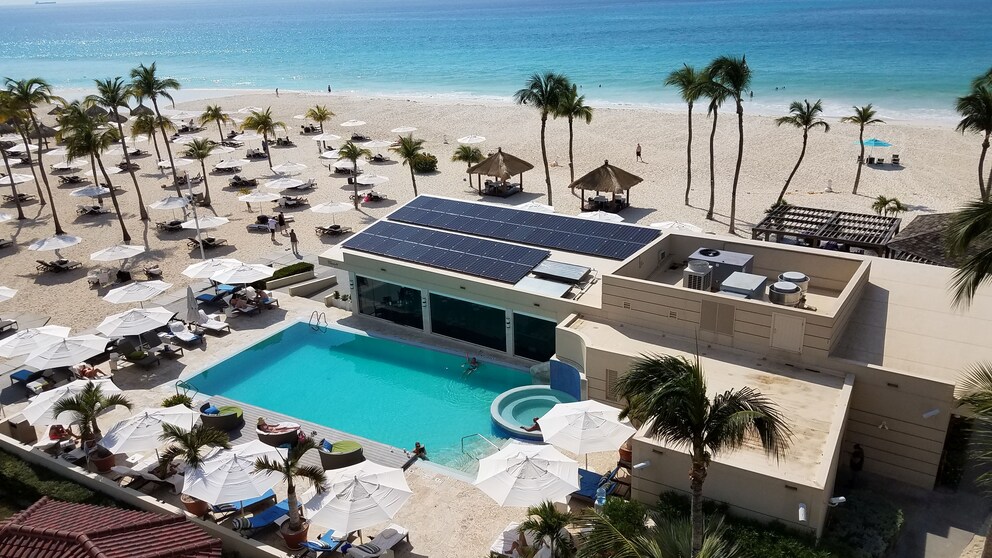Im Bucuti & Tara Beach Resort wird unter anderem eigener Strom über Solar-Panels hergestellt