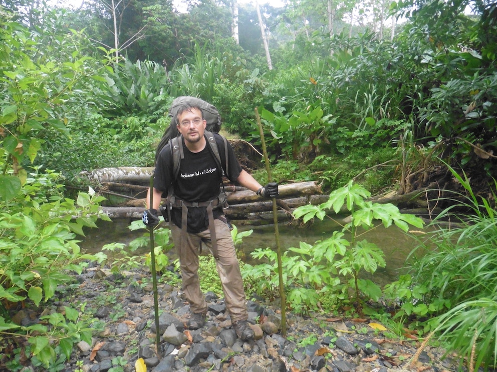  Malte Schostak 2018 auf seiner Wanderung durch das Dari&eacute;n Gap