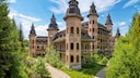 Das Schloss Łapalice in Polen