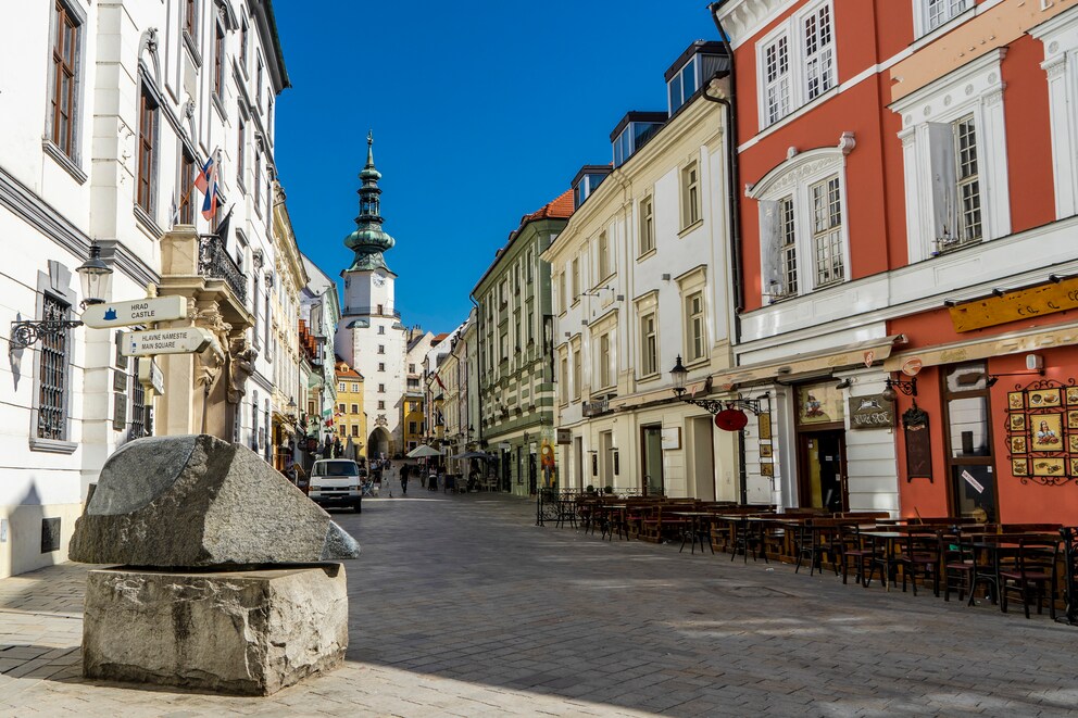 The path to Michael's Gate in Bratislava