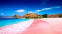 Pantai Merah oder Pink Beach auf der Insel Komodo