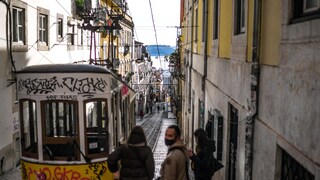 Straßenbahn, Eléctrico genannt, in Lissabon