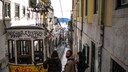 Straßenbahn, Eléctrico genannt, in Lissabon