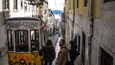 Straßenbahn, Eléctrico genannt, in Lissabon