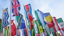 Internationale Flaggen zur ITB Messe Berlin