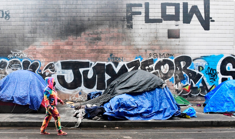 In Skid Row gibt es die größte Ansiedlung von Obdachlosen in den ganzen USA