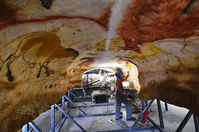Instead of the original cave, visitors can see a replica