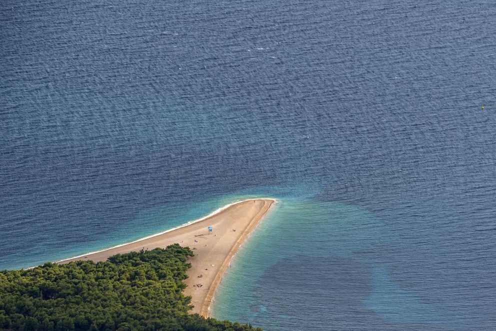 The beach of Zlatni Rat in Croatia