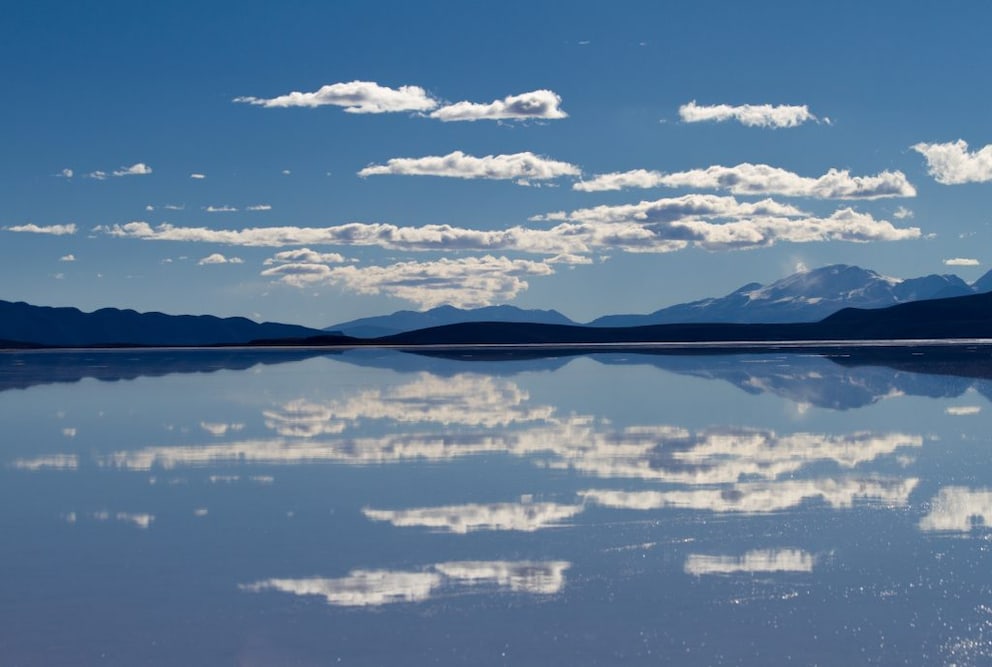 The Salar de Uyuni salt flat in Bolivia