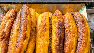 Weltspeise fritierte Banane Platanos fritos