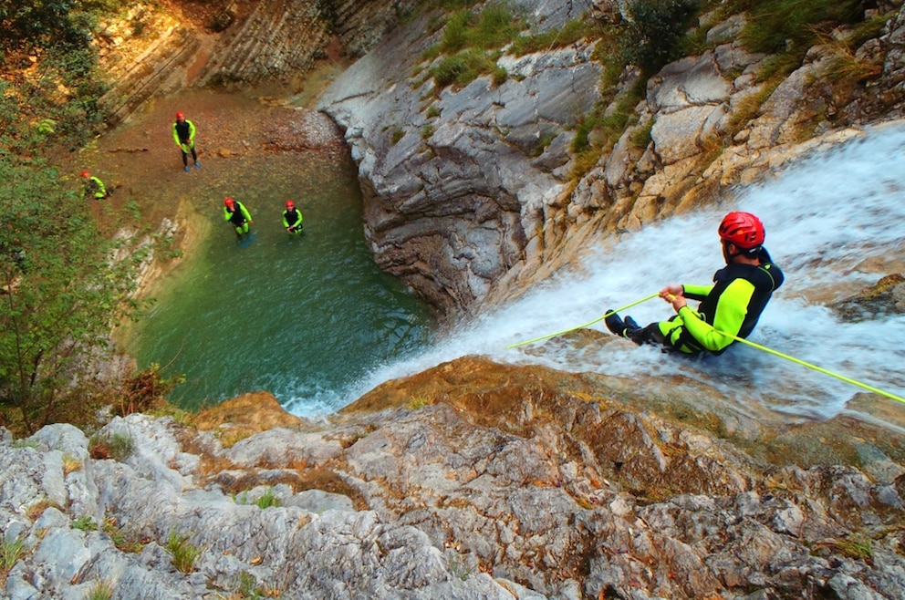 Canyoning am Gardasee in Italien