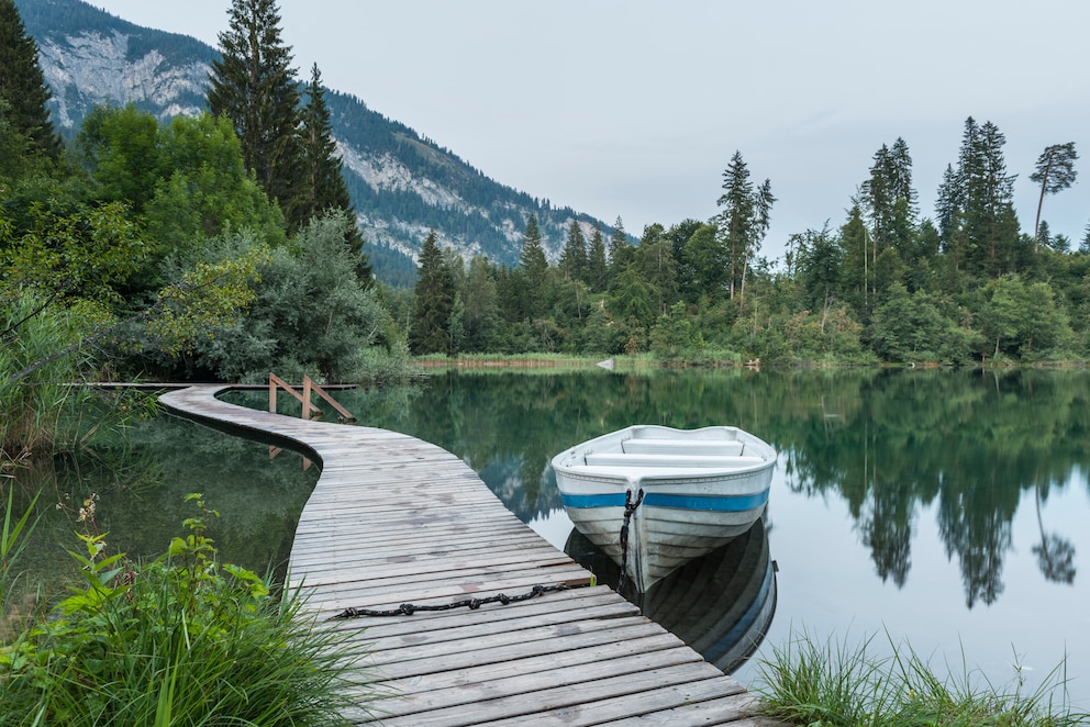 Am Crestasee liegt die Wassertemperatur im Sommer um die 20 Grad Celsius