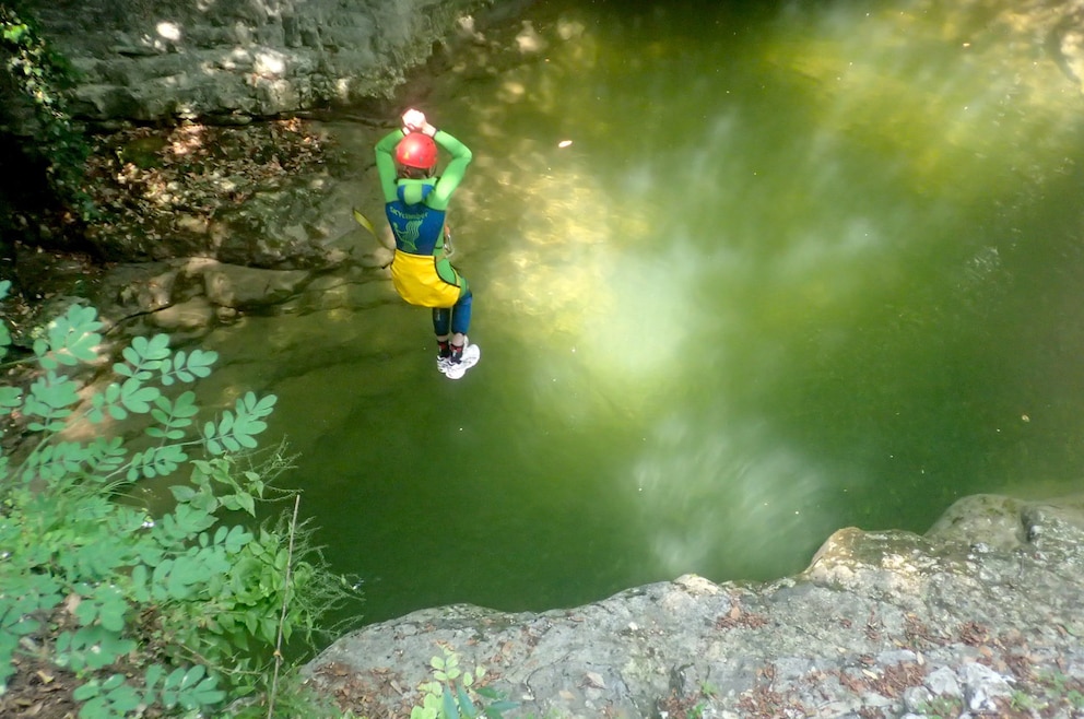 Canyoning am Gardasee in Italien